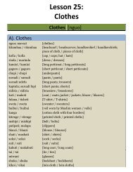 Lesson 25: Clothes - Swahili