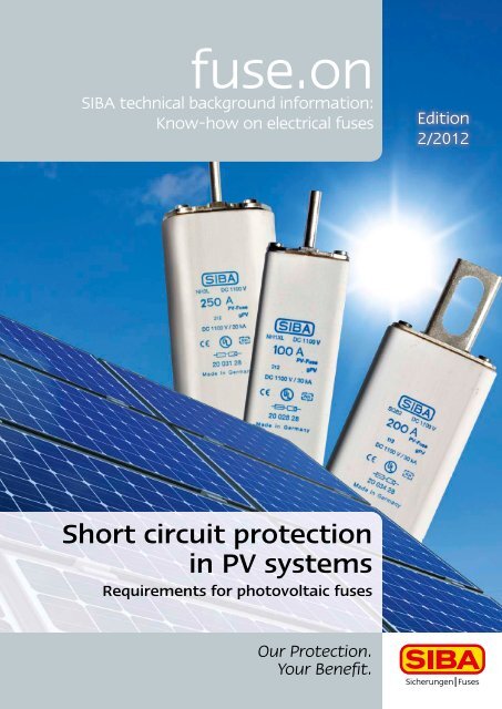 Short circuit protection in PV systems - SIBA - Fuses