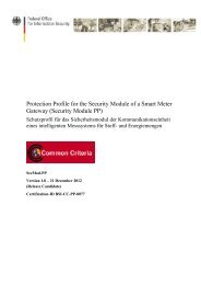 Protection Profile for the Security Module of a Smart Meter Gateway ...