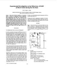 Experimental investigation on the behaviour of IGBT at short-circuit ...