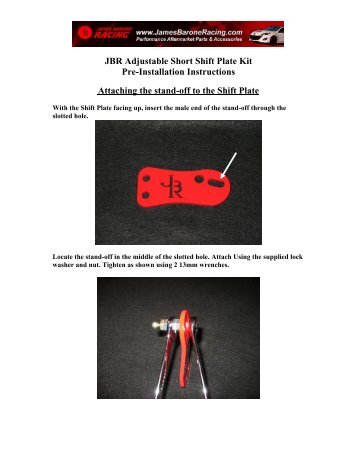 JBR Adjustable Short Shift Plate Kit Pre-Installation Instructions ...