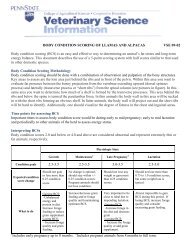 Body Condition Scoring Fact Sheet