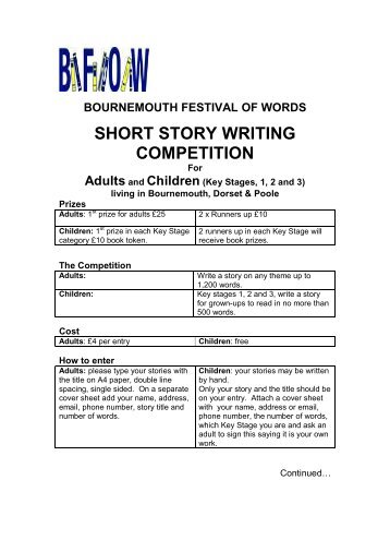 SHORT STORY WRITING COMPETITION