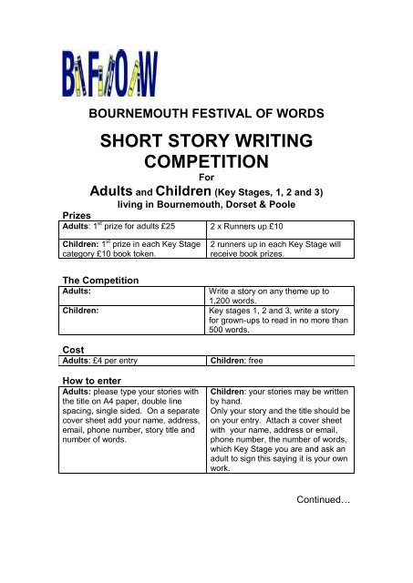 short story essay competition