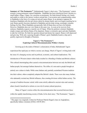 summary of the postmaster Summary of the postmaster in the small village of ulapur, an englishman who owns an indigo factory near it manages to get a post office established. summary of the postmaster Summary of the postmaster in the small village of ulapur, an englishman who owns an indigo factory near it manages to get a post office established.
