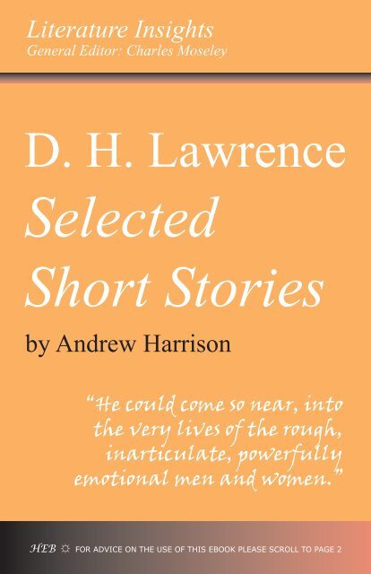 DH Lawrence: Selected Short Stories - Humanities-Ebooks