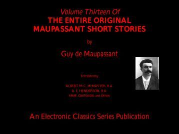 Guy de maupassant mon oncle jules resume