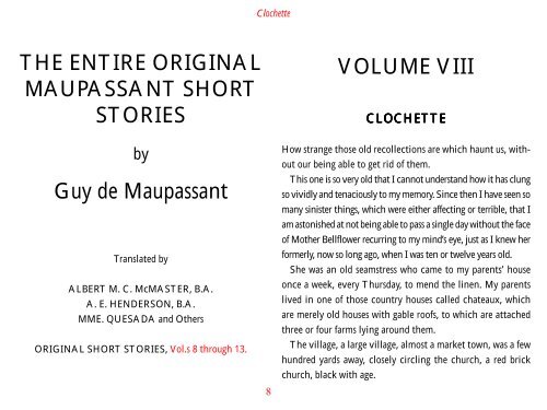 Guy de Maupassant complete short stories volume 2 - Penn State ...