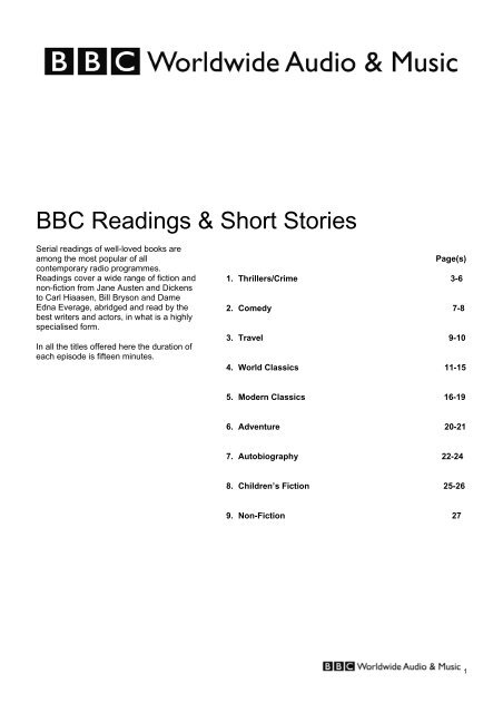 PDF) - BBC Readings &amp; Short Stories - BBC Radio International