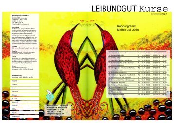 LEIBUNDGUT Kurse - LEIBUNDGUT AG