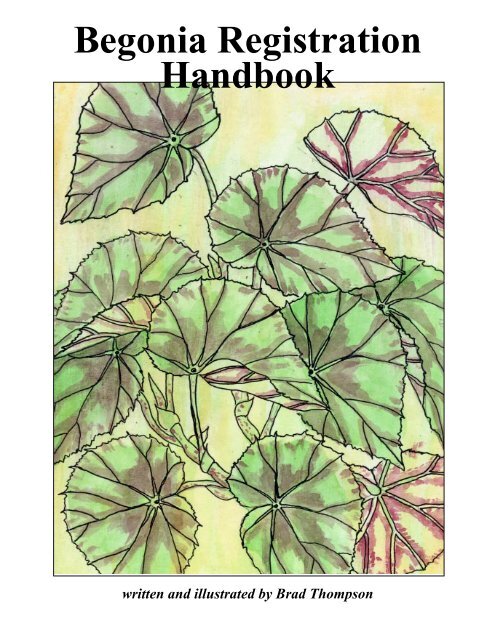 Begonia Registration Handbook - American Begonia Society