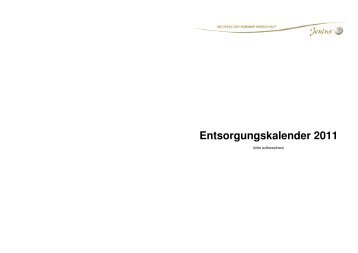 Entsorgungskalender 2011 - Jenins