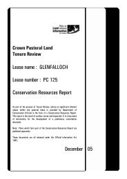 Glenfalloch Pastoral Lease - Land Information New Zealand