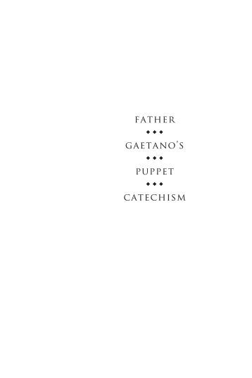 father gaetano's puppet catechism - Christopher Golden