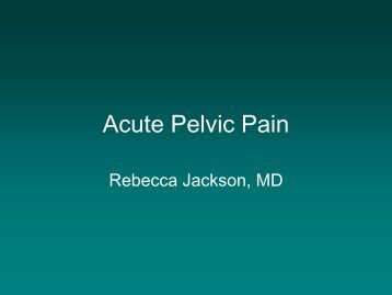 Acute Pelvic Pain
