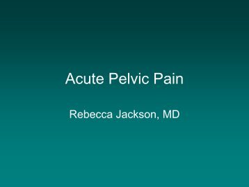 Acute Pelvic Pain