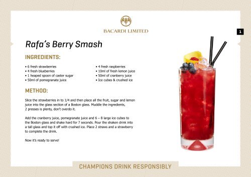 Rafa's Berry Smash - Champions Drink Responsibly