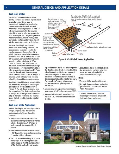 New Roof Construction MANUAL - Cedar Shake and Shingle Bureau