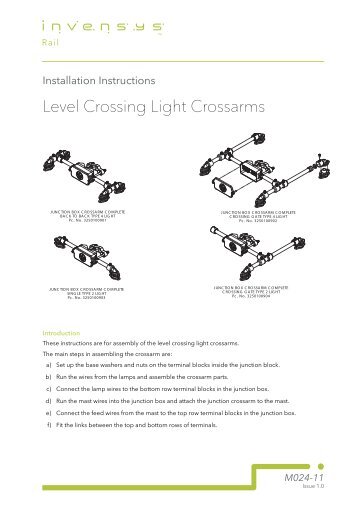 Level Crossing Light Crossarms - Invensys Rail