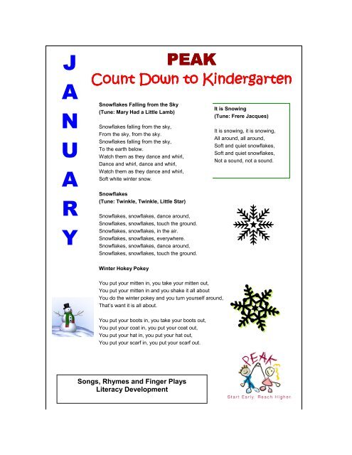 Download January 2010 Songs And Fingerplays Peak