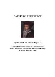 CALVIN ON THE PAPACY - The Works of F. N. Lee