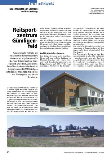 Reitsport- zentrum Gümligen- feld - Kästli & Mathys Storen AG