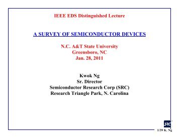 A SURVEY OF SEMICONDUCTOR DEVICES
