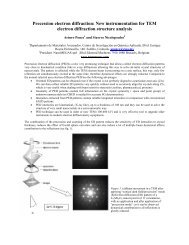 Precession electron diffraction: New instrumentation for TEM ...