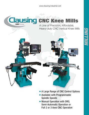 A Large Range of CNC Control Options Available - Clausing Industrial