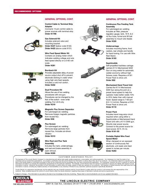 LN-8 and LN-9 Semiautomatic Wire Feeders - cvosupply.com