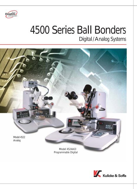 K&S 4524AD Ball Bonder Datasheet 159kB - Inseto UK