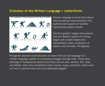 Evolution of the Written Language + Letterforms