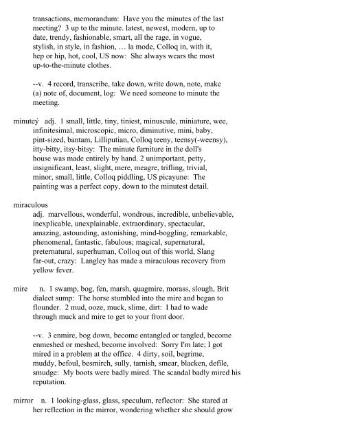 The Oxford Thesaurus An A-Z Dictionary of Synonyms INTRO ...