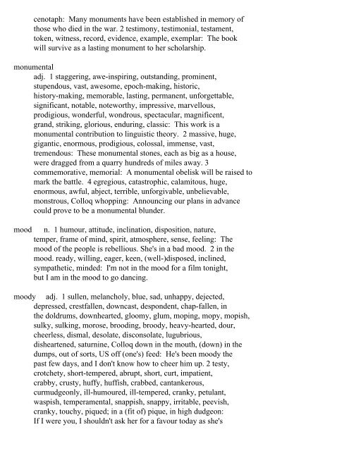 The Oxford Thesaurus An A-Z Dictionary of Synonyms INTRO ...