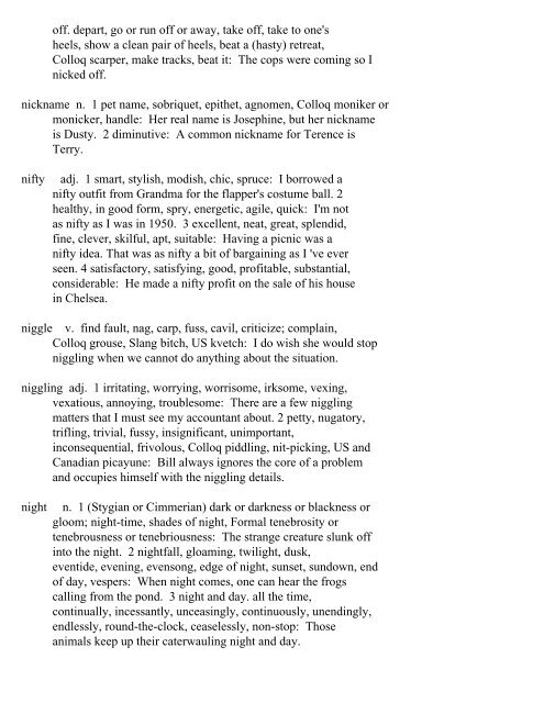 The Oxford Thesaurus An A-Z Dictionary of Synonyms INTRO ...