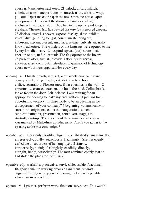 The Oxford Thesaurus An A-Z Dictionary of Synonyms INTRO ...