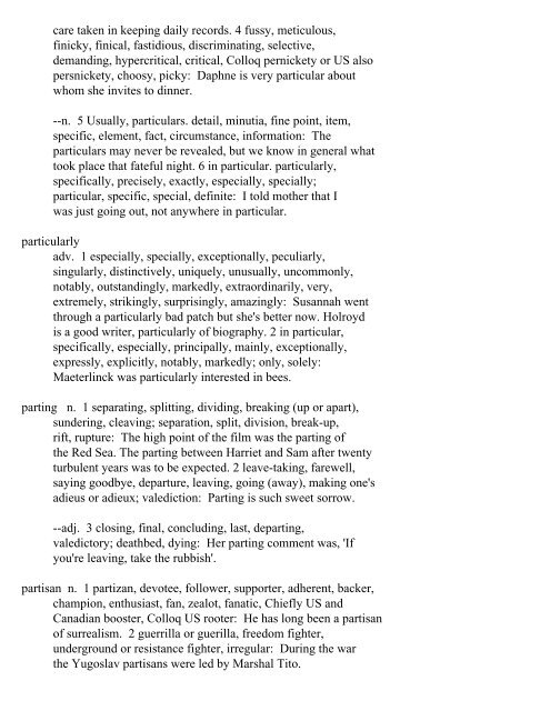 The Oxford Thesaurus An A-Z Dictionary of Synonyms INTRO ...