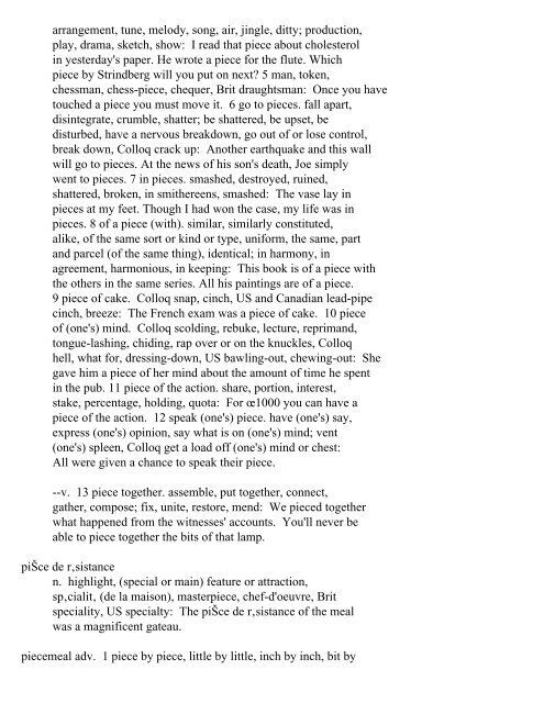 The Oxford Thesaurus An A-Z Dictionary of Synonyms INTRO ...