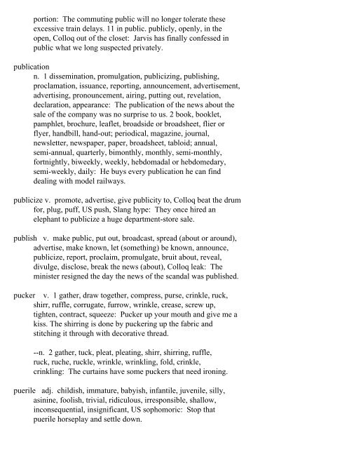 The Oxford Thesaurus An A-Z Dictionary of Synonyms INTRO ...