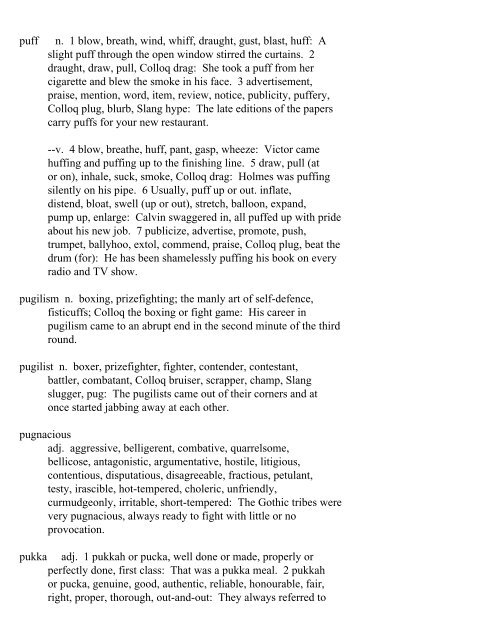 The Oxford Thesaurus An A-Z Dictionary of Synonyms INTRO ...