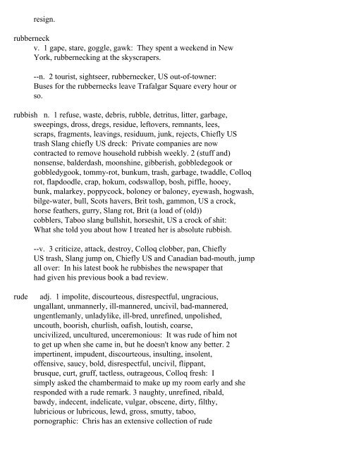 The Oxford Thesaurus An A-Z Dictionary of Synonyms INTRO ...