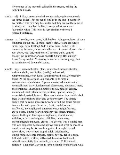 The Oxford Thesaurus An A-Z Dictionary of Synonyms INTRO ...