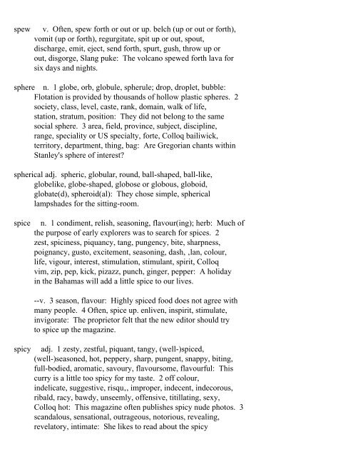 The Oxford Thesaurus An A-Z Dictionary of Synonyms INTRO ...