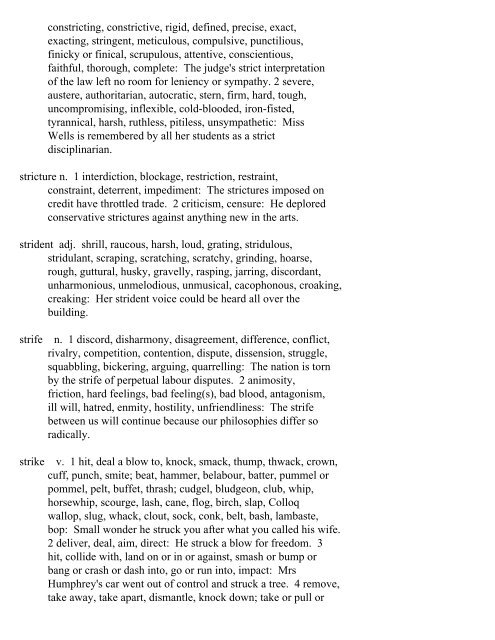 The Oxford Thesaurus An A-Z Dictionary of Synonyms INTRO ...