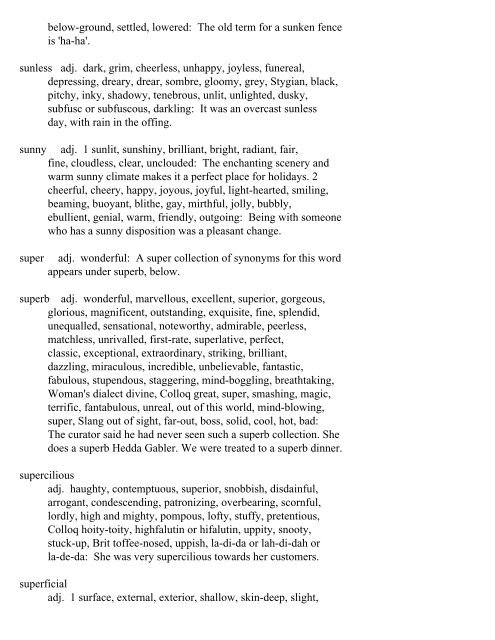 The Oxford Thesaurus An A-Z Dictionary of Synonyms INTRO ...