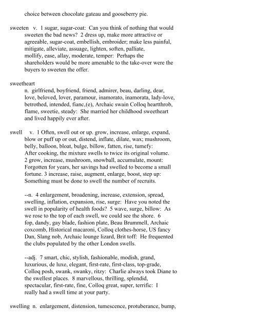 The Oxford Thesaurus An A-Z Dictionary of Synonyms INTRO ...