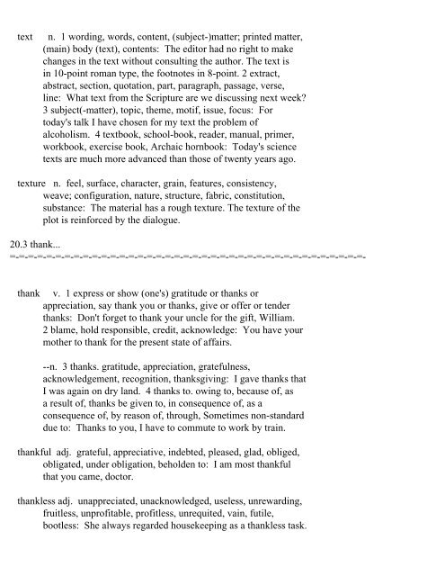 The Oxford Thesaurus An A-Z Dictionary of Synonyms INTRO ...