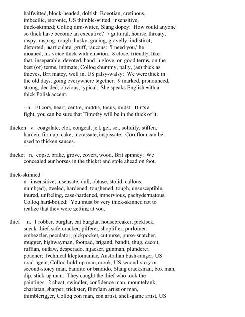 The Oxford Thesaurus An A-Z Dictionary of Synonyms INTRO ...