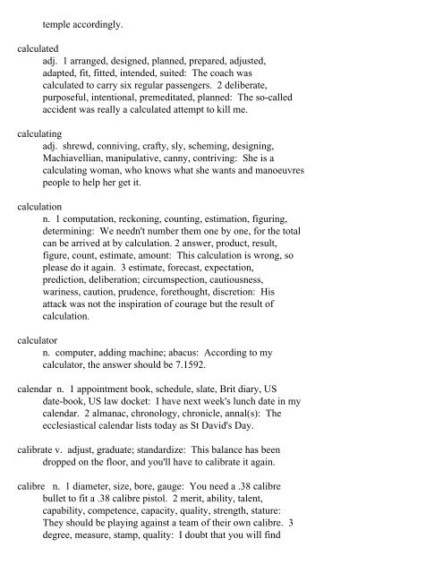 The Oxford Thesaurus An A-Z Dictionary of Synonyms INTRO ...