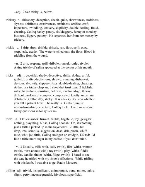 The Oxford Thesaurus An A-Z Dictionary of Synonyms INTRO ...